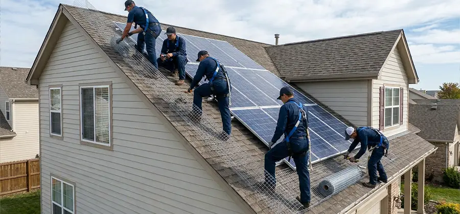 Pigeon Wire for Solar Panels in Centreville